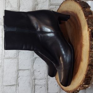 Stuart Weitzman black leather ankle booties